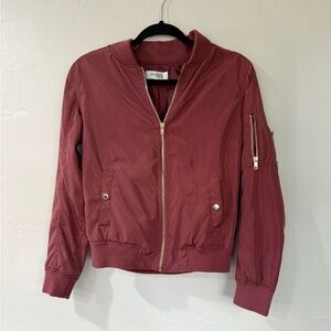 Charlotte Russe Dark Mauve Bomber Jacket